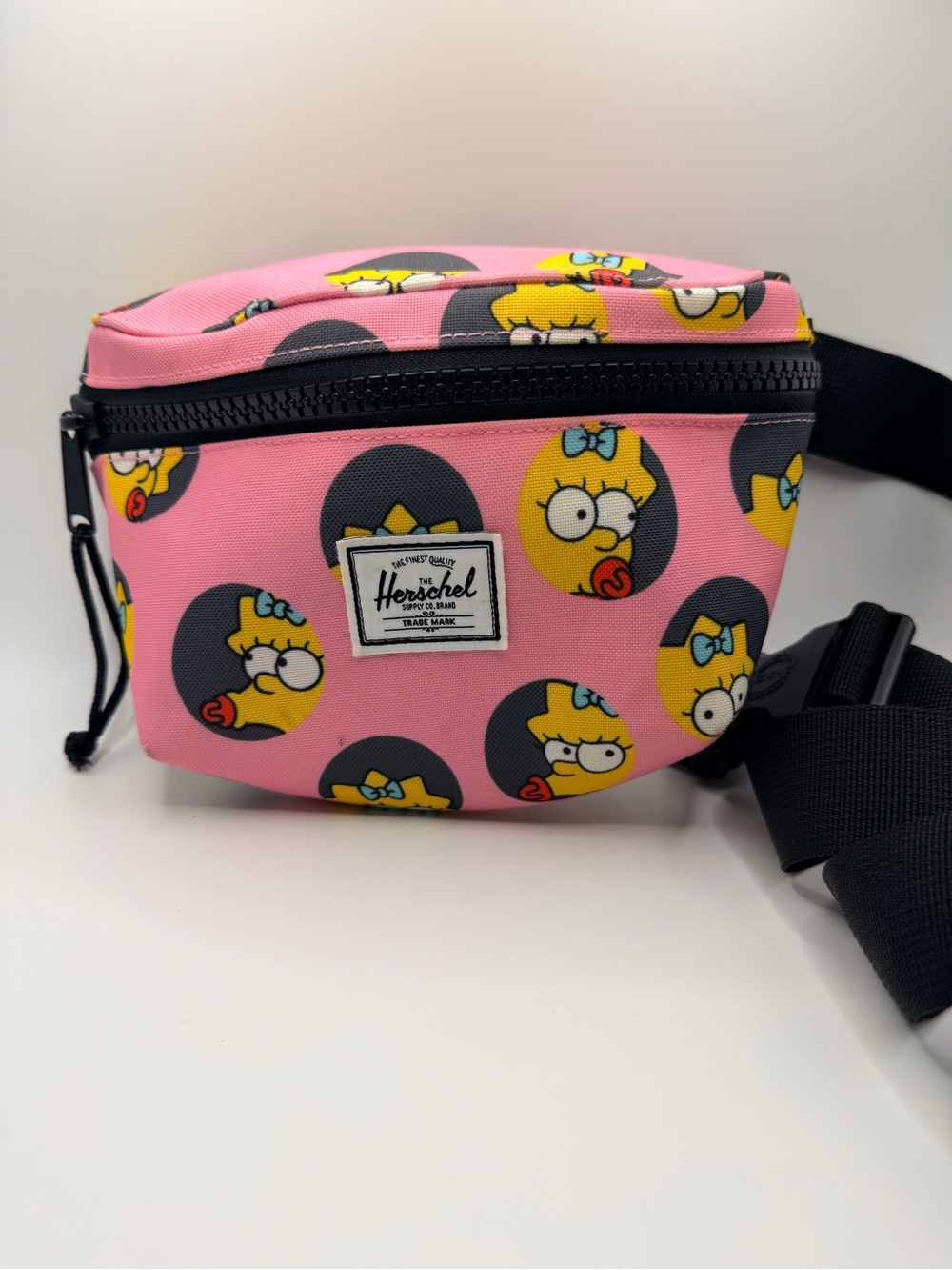 Herschel Pink Maggie Simpson Print Fanny Pack